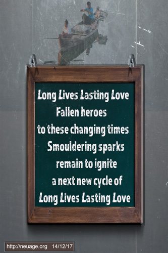 Long lives lasting love
fallen heroes at last
to these changing times
smouldering sparks remain to ignite
a next new cycle
of long lives lasting love
